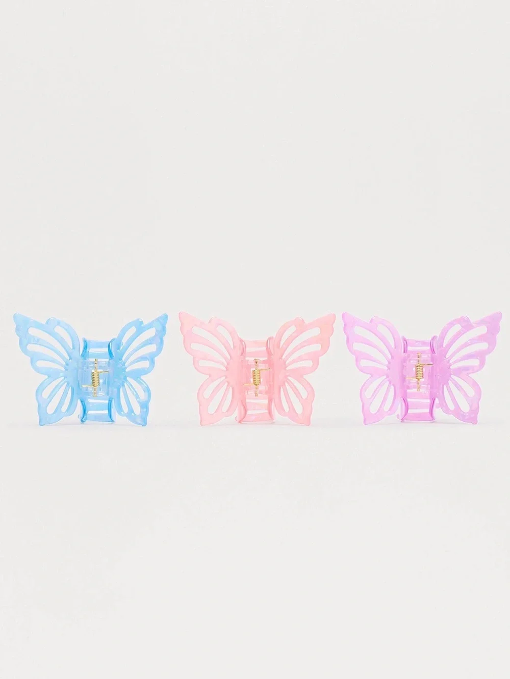 Free Spirit Butterfly 3 Piece Claw Clip Set - Multi Color